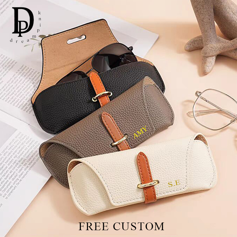 Luxury Skincare Women - Luxury Leather Custom Initials Glasses Bags